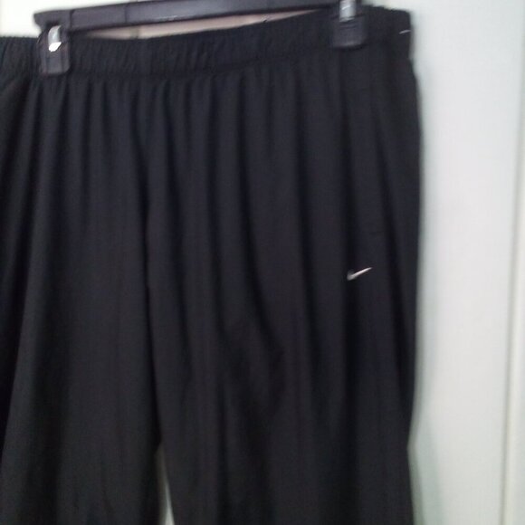 Nike Track Pants Men L Zipper Ankle Lined Active Athletic Black - Picture 4 of 16